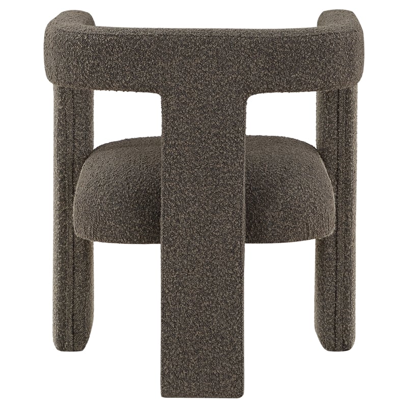 Pemberly Row Modern Fabric Upholstered Accent Side Chair Chocolate Brown