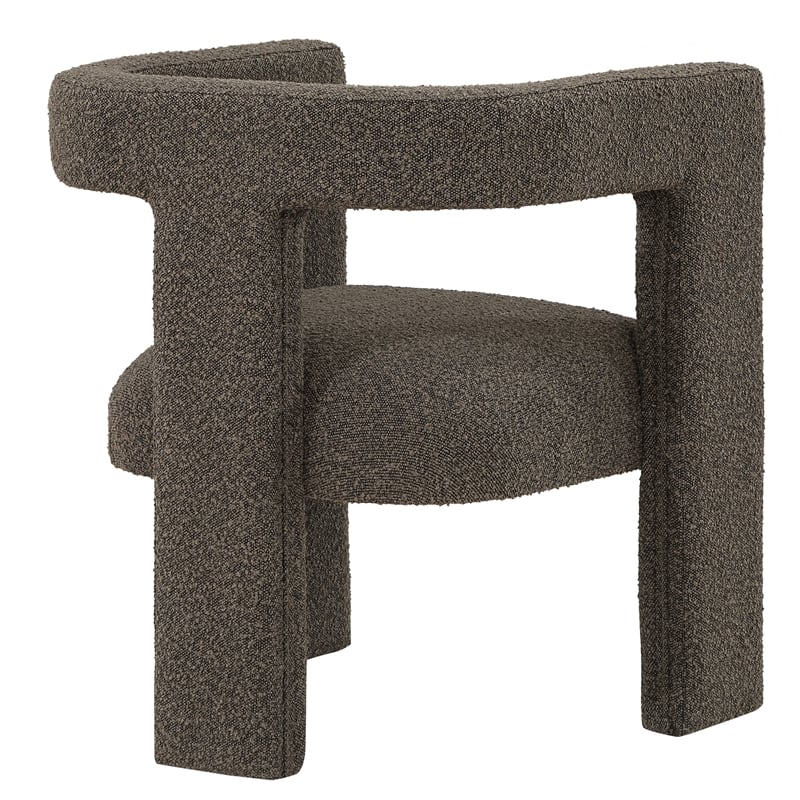 Pemberly Row Modern Fabric Upholstered Accent Side Chair Chocolate Brown