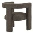 Pemberly Row Modern Fabric Upholstered Accent Side Chair Chocolate Brown