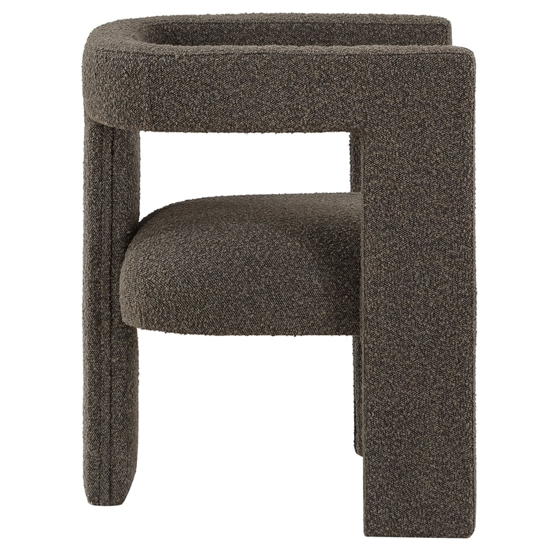 Pemberly Row Modern Fabric Upholstered Accent Side Chair Chocolate Brown