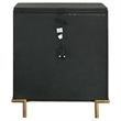 Pemberly Row 3-drawer Wood Nightstand Bedside Table with USB Outlet Black