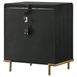 Pemberly Row 3-drawer Wood Nightstand Bedside Table with USB Outlet Black