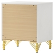 Pemberly Row Modern 2-drawer Wood Nightstand Bedside Table White and Gold