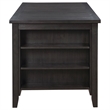 Pemberly Row Wood Counter Height Dining Table with Storage Shelves Dark Gray