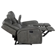 Pemberly Row 2-piece Faux Leather Upholstered Motion Reclining Sofa Set Gray