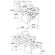 Pemberly Row 2-piece Faux Leather Upholstered Motion Reclining Sofa Set Gray