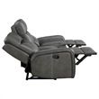 Pemberly Row 2-piece Faux Leather Upholstered Motion Reclining Sofa Set Gray