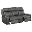 Pemberly Row 3-piece Faux Leather Upholstered Motion Reclining Sofa Set Gray
