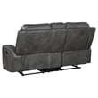 Pemberly Row 3-piece Faux Leather Upholstered Motion Reclining Sofa Set Gray
