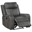Pemberly Row 3-piece Faux Leather Upholstered Motion Reclining Sofa Set Gray