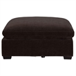 Pemberly Row Modern Fabric Upholstered Ottoman in Dark Chocolate