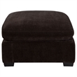 Pemberly Row Modern Fabric Upholstered Ottoman in Dark Chocolate