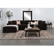 Pemberly Row Modern Fabric Upholstered Ottoman in Dark Chocolate