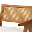 Pemberly Row Cream Boucle Fabric and Walnut Brown Wood Arm Chair