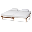 Pemberly Row Walnut Brown Wood Expandable Twin to King Bed Frame