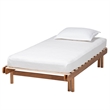 Pemberly Row Walnut Brown Wood Expandable Twin to King Bed Frame