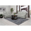 Pemberly Row 2-piece Faux Leather Power Reclining Sofa Set Ivory