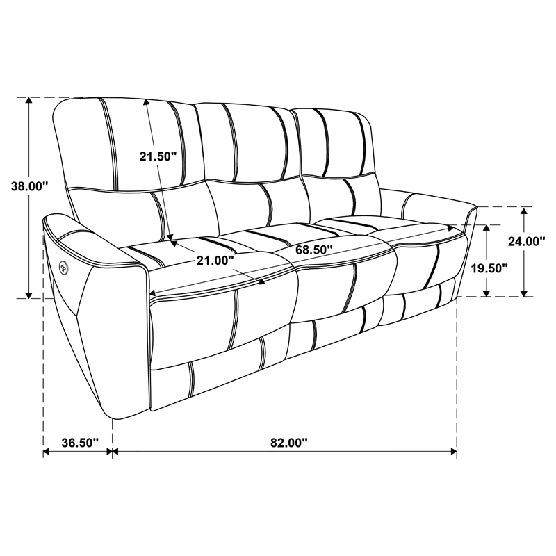 Pemberly Row 2-piece Faux Leather Power Reclining Sofa Set Ivory
