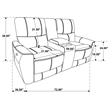 Pemberly Row 2-piece Faux Leather Power Reclining Sofa Set Ivory