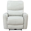 Pemberly Row Faux Leather Upholstered Power Recliner Chair Ivory