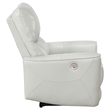 Pemberly Row Faux Leather Upholstered Power Recliner Chair Ivory