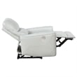 Pemberly Row Faux Leather Upholstered Power Recliner Chair Ivory