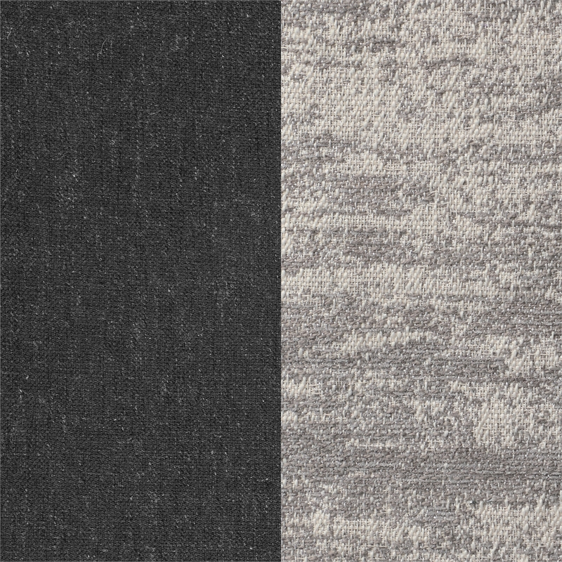 Pemberly Row Transitional Fabric Upholstered Armless Chair Charcoal
