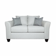 Pemberly Row Fabric Upholstered Track Arm Fabric Loveseat Gray Mist