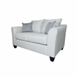 Pemberly Row Fabric Upholstered Track Arm Fabric Loveseat Gray Mist