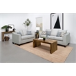 Pemberly Row Fabric Upholstered Track Arm Fabric Loveseat Gray Mist