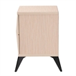 Pemberly Row Two-Tone Light Brown and Black Wood 2-Drawer Nightstand
