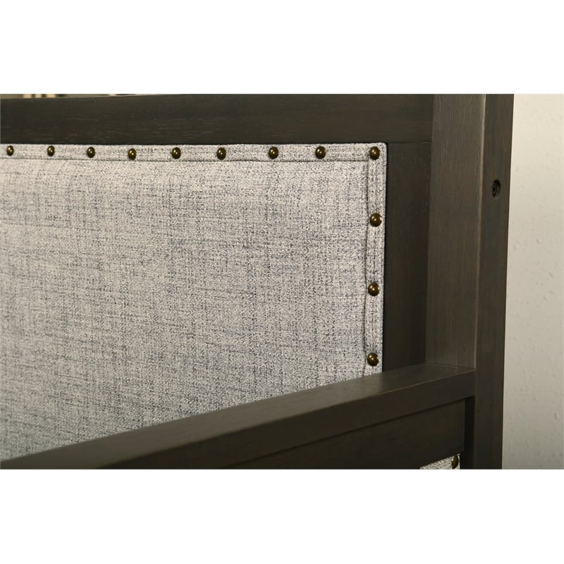 Pemberly Row Wood Daybed in Graystone Finish includes Black Mattress