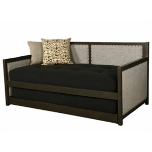 Pemberly Row Wood Daybed in Graystone includes Pop Up and Mattresses