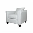 Pemberly Row Fabric Upholstered Track Arm Fabric Accent Chair Gray Mist