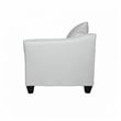Pemberly Row Fabric Upholstered Track Arm Fabric Accent Chair Gray Mist