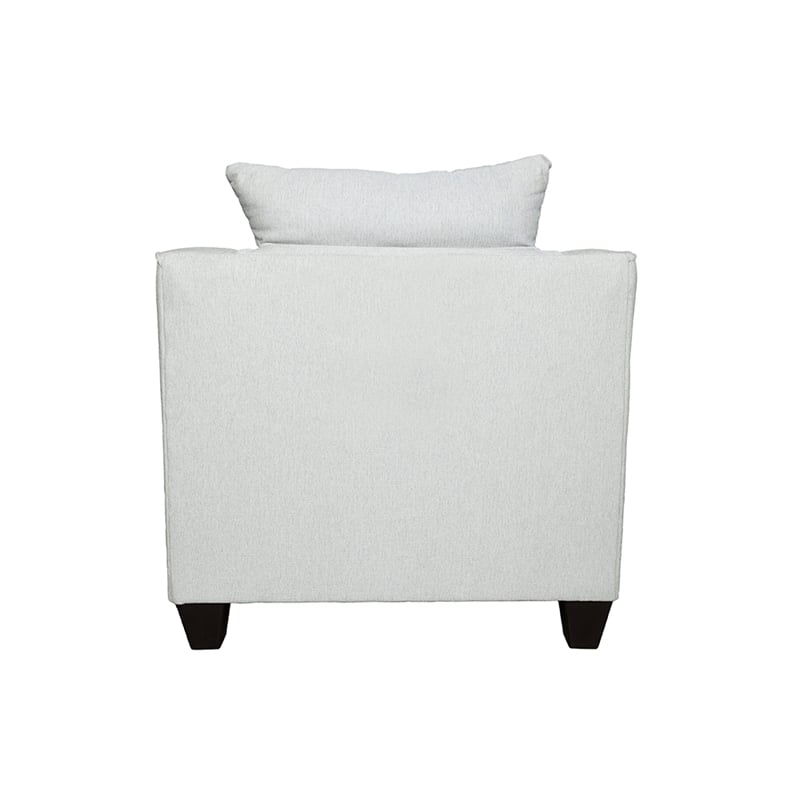 Pemberly Row Fabric Upholstered Track Arm Fabric Accent Chair Gray Mist