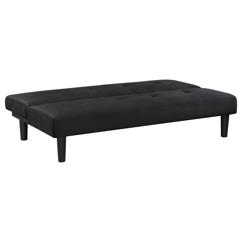 Pemberly Row Multipurpose Fabric Upholstered Convertible Sofa Bed Black