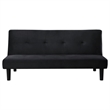 Pemberly Row Multipurpose Fabric Upholstered Convertible Sofa Bed Black