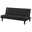 Pemberly Row Multipurpose Fabric Upholstered Convertible Sofa Bed Black