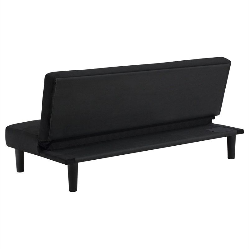 Pemberly Row Multipurpose Fabric Upholstered Convertible Sofa Bed Black