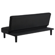 Pemberly Row Multipurpose Fabric Upholstered Convertible Sofa Bed Black