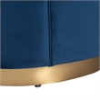 Pemberly Row Glam and Luxe Navy Blue Velvet and Brushed Gold Metal Sofa