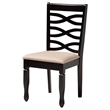 Pemberly Row Sand Fabric and Dark Brown Finished Wood 5-Piece Dining Set
