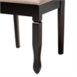 Pemberly Row Sand Fabric and Dark Brown Finished Wood 5-Piece Dining Set