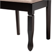 Pemberly Row Sand Fabric and Dark Brown Finished Wood 5-Piece Dining Set