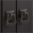 Pemberly Row Small Storage Cabinet with Doors and Shelves in Vintage Black