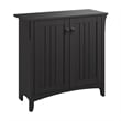 Pemberly Row Small Storage Cabinet with Doors and Shelves in Vintage Black