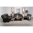 Pemberly Row Faux Leather Upholstered Motion Reclining Sofa Gray