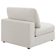 Pemberly Row Transitional Fabric Upholstered Armless Chair Beige
