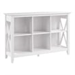 Pemberly Row 6 Cube Bookshelf Bookcase in Pure Engineered Wood White Oak